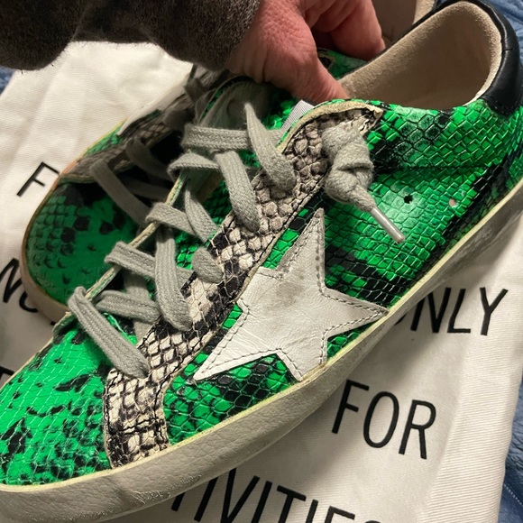 Green Snakeskin Sneakers 36 - Picture 9 of 10
